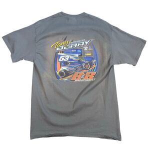Vintage Y2K B&B Motorsports Bike Moto Faded Graphic T-Shirt Mens Large